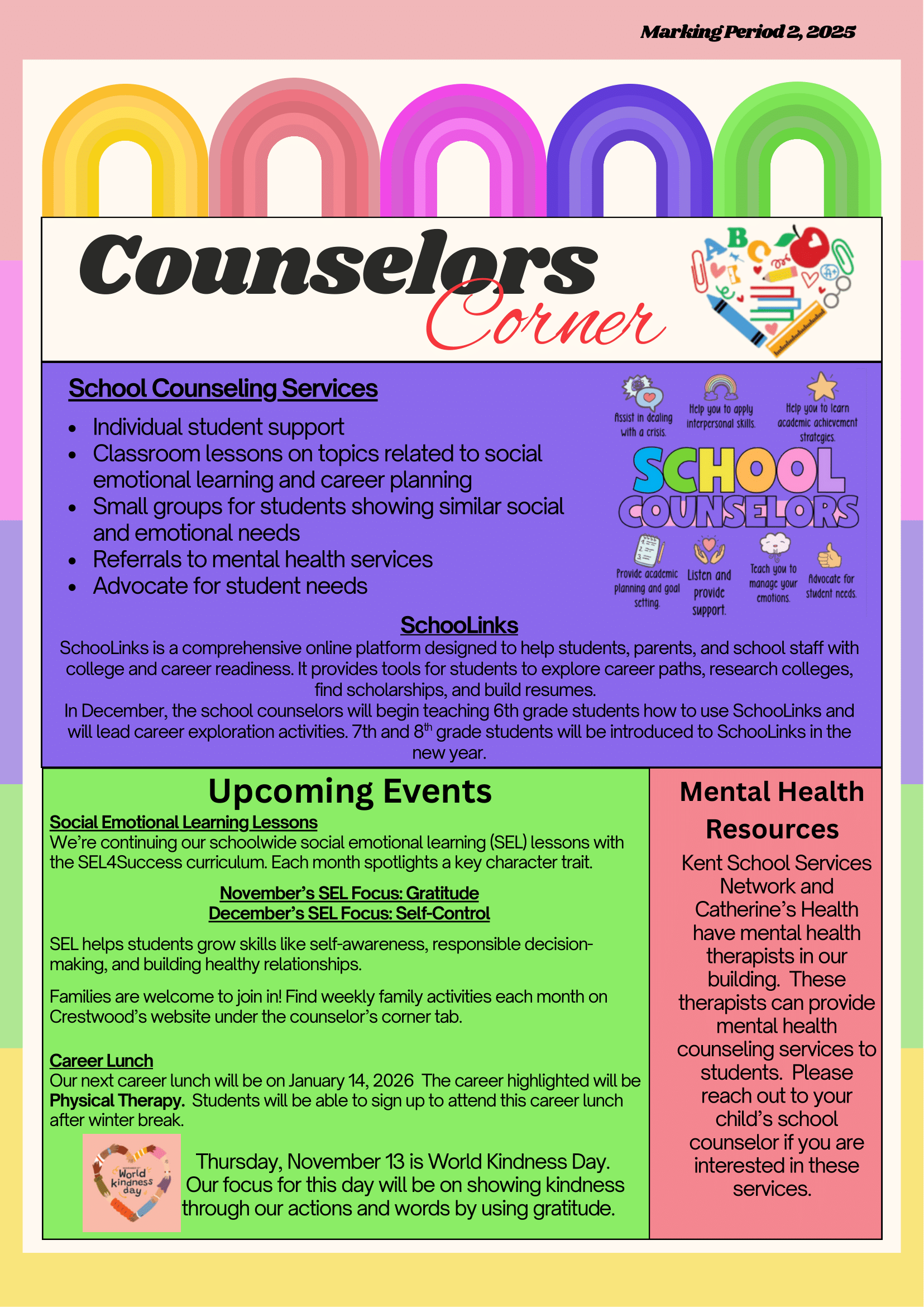 Counselor's Newsletter